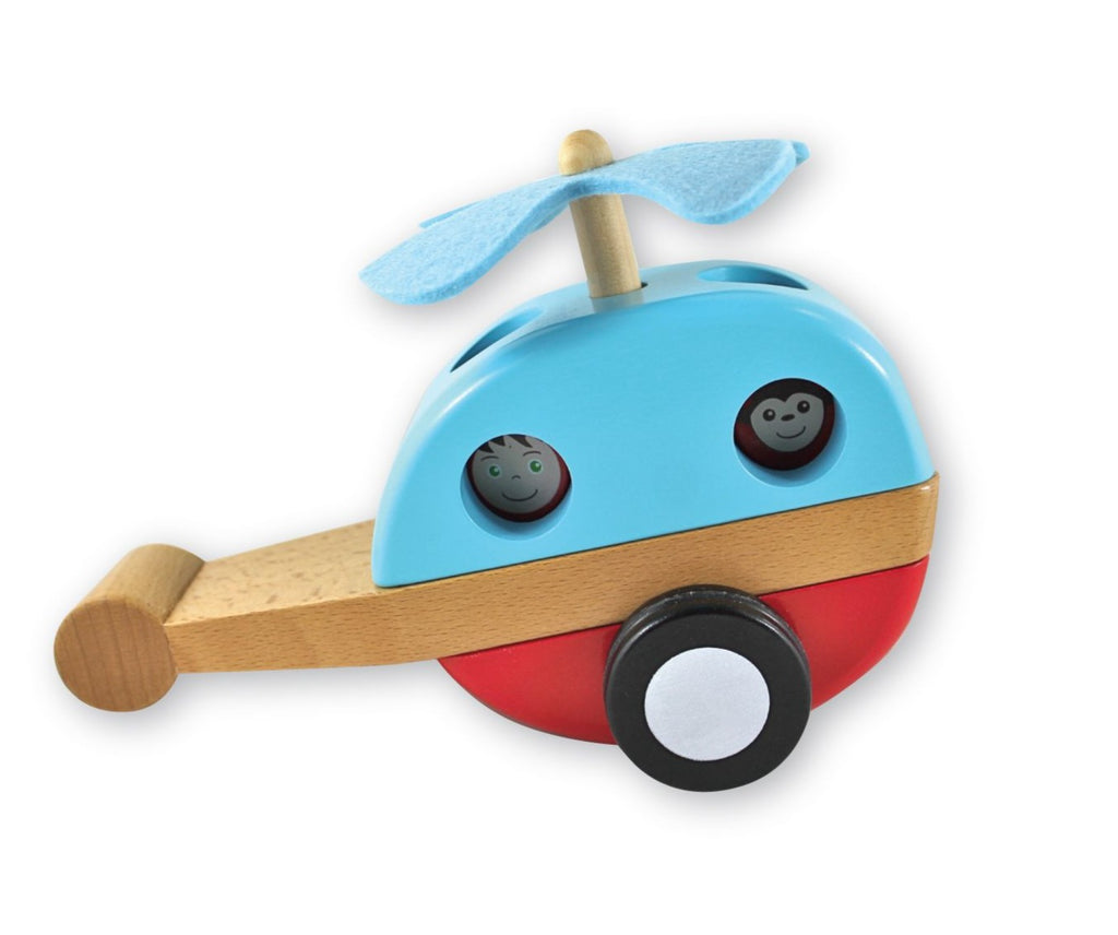 Magnetic Stacking Helicopter | Blue and Red | Discoveroo - STEAM Kids 