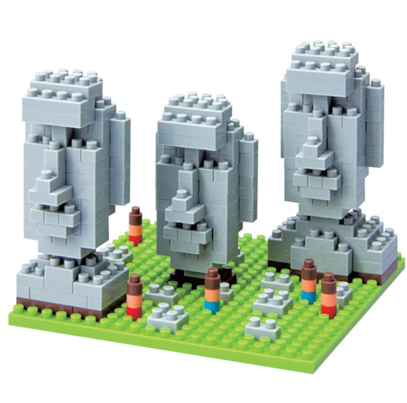 Moai Statues on Easter Island | Nanoblock - STEAM Kids Brisbane