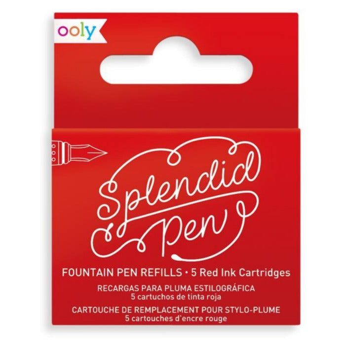 ooly Splendid Fountain Pen Refil Pack - Red - STEAM Kids Brisbane