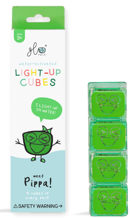 Glo Pals Water Activated Light-Up Cubes - Green | Jellystone - STEAM Kids Brisbane
