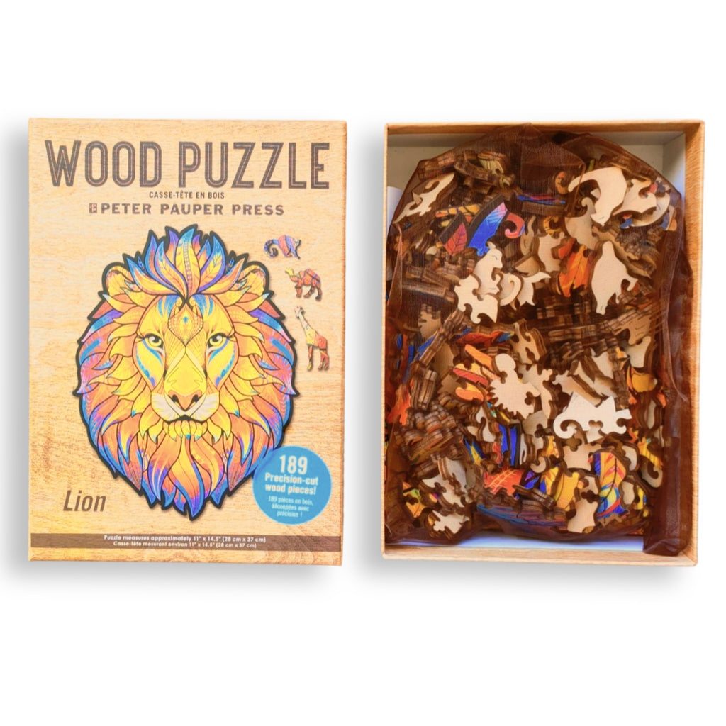 Lion Wood Puzzle | 189 Precision Cut Pieces - STEAM Kids Brisbane