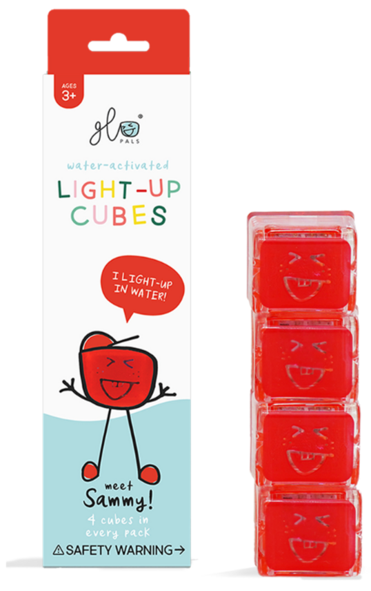 Glo Pals Water Activated Light-Up Cubes - Red - STEAM Kids Brisbane
